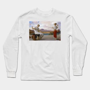 Winding the Skein by Frederic Leighton Long Sleeve T-Shirt